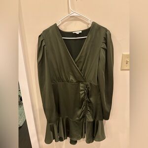 Steve Madden Deep Green Long Sleeve Dress